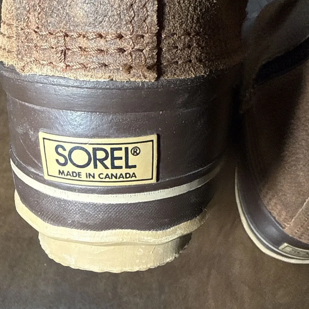 Vintage Sorel Men’s Boots Blackfoot Sz 10 Canada Made w/ Wool Blend Liners
